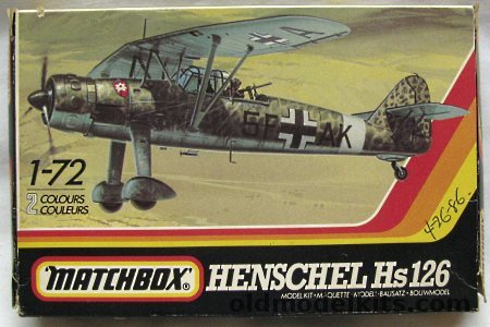 Matchbox 1/72 Henschel HS-126 - Gruppen 21 Russia 1942 and Gruppe 14 North Africa 1941, PK-26 plastic model kit